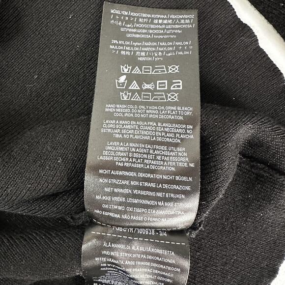 Guess Sweater Womens Large Black Cut Out Turtleneck Ring Detail Pullover Top - Picture 9 of 12